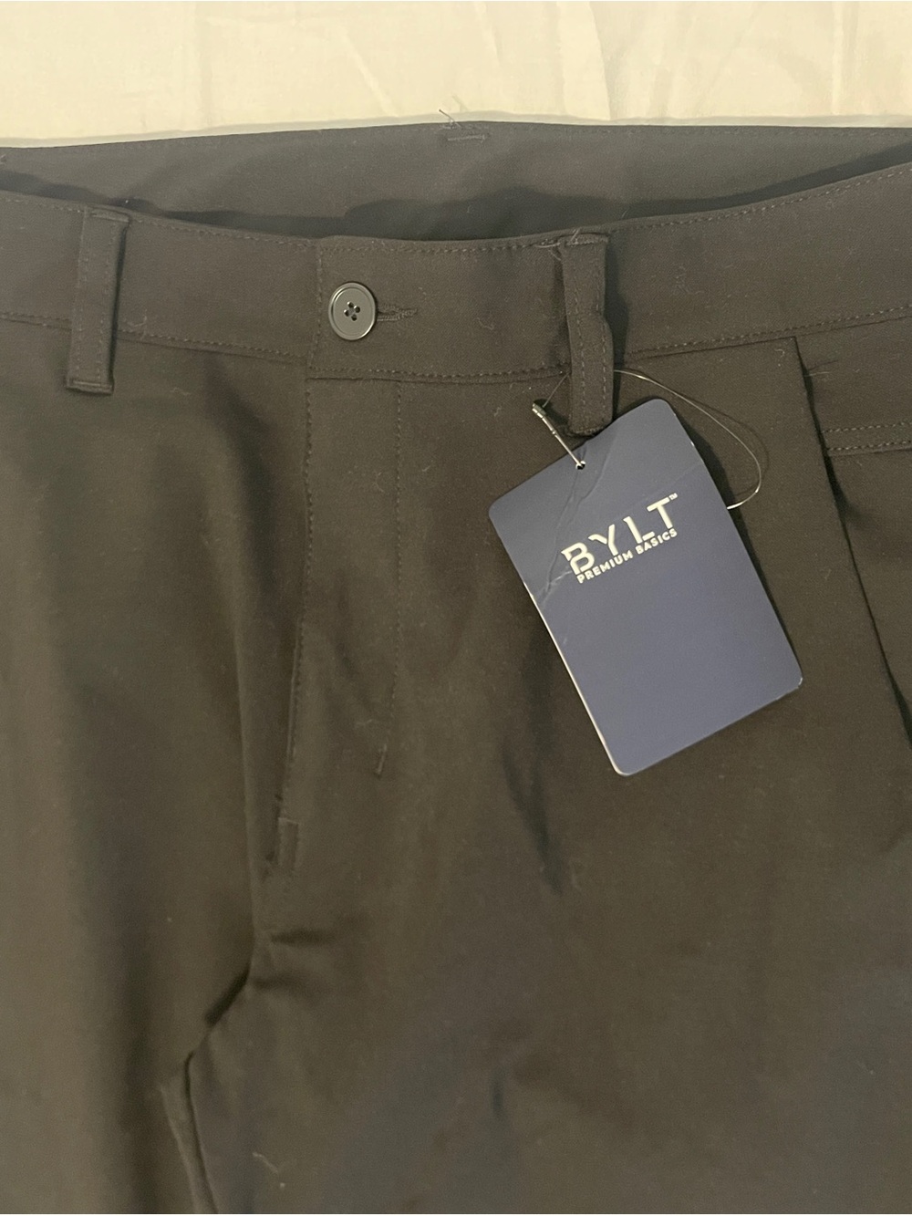 BYLT Basics Men's Black Dress Pants - Classic Straight Fit